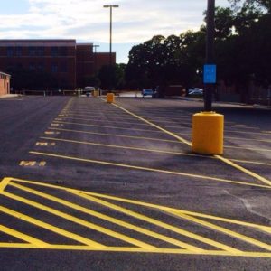 Yellow Parking Lot Striping Dallas